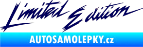 Samolepka Limited edition new 001 v řádce tmavě modrá