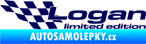 Samolepka Logan limited edition levá tmavě modrá