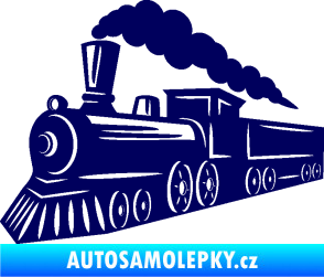 Samolepka Lokomotiva 003 levá tmavě modrá