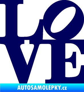 Samolepka Love 003 nápis tmavě modrá