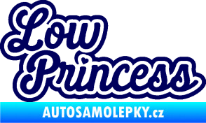 Samolepka Low princess nápis tmavě modrá