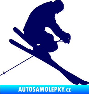 Samolepka Lyžař 005 pravá tmavě modrá