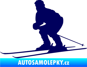 Samolepka Lyžař 009 levá tmavě modrá