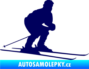 Samolepka Lyžař 009 pravá tmavě modrá