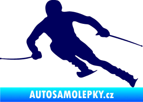 Samolepka Lyžař 012 levá tmavě modrá