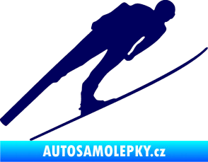 Samolepka Lyžař 016 pravá tmavě modrá