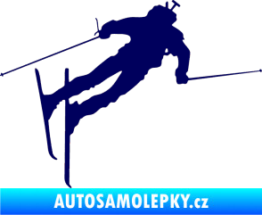 Samolepka Lyžař 020 pravá tmavě modrá