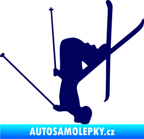 Samolepka Lyžař 023 levá tmavě modrá