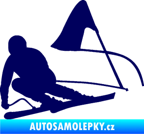 Samolepka Lyžař 025 levá tmavě modrá
