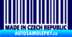 Samolepka Made in Czech republic čárový kód švestkově modrá