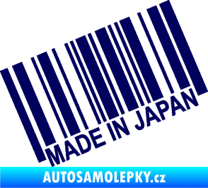 Samolepka Made in Japan 003 čárový kód tmavě modrá