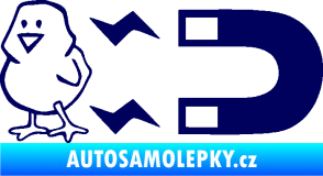 Samolepka Magnet na ptáky levá tmavě modrá