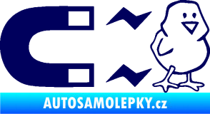 Samolepka Magnet na ptáky pravá tmavě modrá