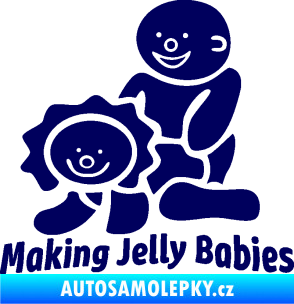 Samolepka Making jelly babies švestkově modrá
