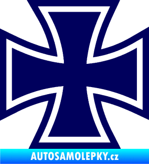 Samolepka Maltézský kříž 001 švestkově modrá