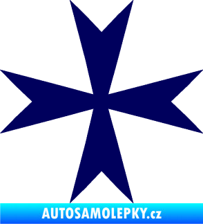 Samolepka Maltézský kříž 002 tmavě modrá