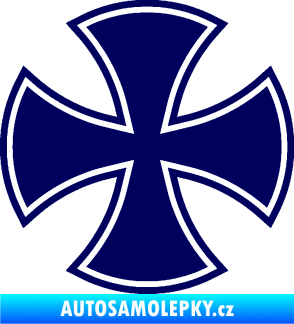 Samolepka Maltézský kříž 003 švestkově modrá