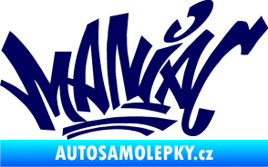 Samolepka Maniac - graffiti tmavě modrá