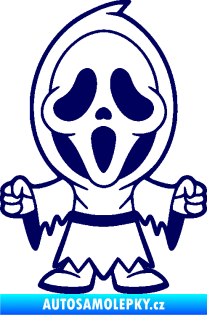 Samolepka Maska 002 pravá vřískot tmavě modrá