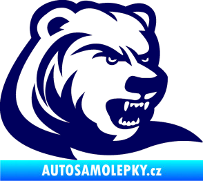 Samolepka Medvěd 001 pravá tmavě modrá