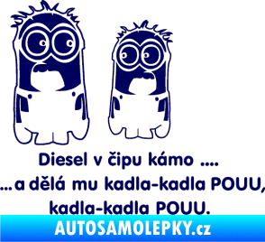 Samolepka Mimoňi tmavě modrá
