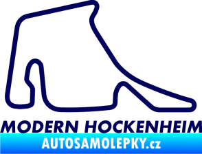Samolepka Okruh Modern Hockenheim tmavě modrá