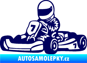 Samolepka Motokára 002 levá tmavě modrá