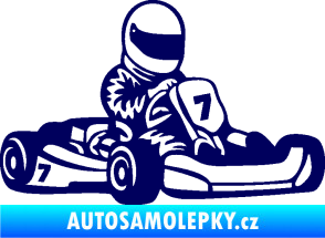 Samolepka Motokára 002 pravá tmavě modrá