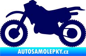 Samolepka Motorka 003 levá tmavě modrá