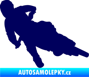 Samolepka Motorka 023 pravá motokros tmavě modrá