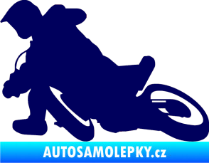 Samolepka Motorka 039 levá motokros tmavě modrá