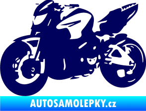Samolepka Motorka 041 levá road racing tmavě modrá