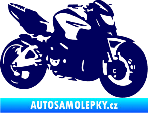 Samolepka Motorka 041 pravá road racing tmavě modrá