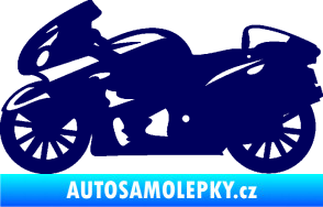 Samolepka Motorka 048 levá silniční tmavě modrá