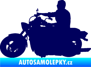 Samolepka Motorka 049 levá tmavě modrá