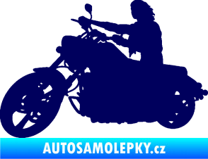 Samolepka Motorka 050 levá tmavě modrá