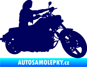 Samolepka Motorka 050 pravá tmavě modrá