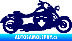 Samolepka Motorka 056 pravá tmavě modrá