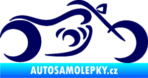 Samolepka Motorka 057 pravá obrys tmavě modrá