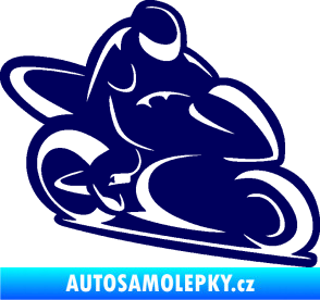 Samolepka Motorkář 011 pravá tmavě modrá