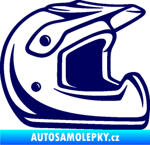 Samolepka Motorkářská helma 002 pravá tmavě modrá