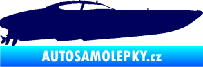 Samolepka Motorový člun 002 pravá tmavě modrá