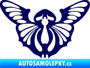 Samolepka Motýl 002 pravá tmavě modrá