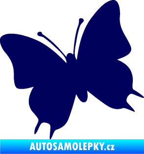Samolepka Motýl 007 levá tmavě modrá