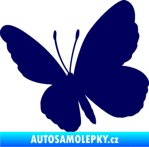 Samolepka Motýl 009 levá tmavě modrá