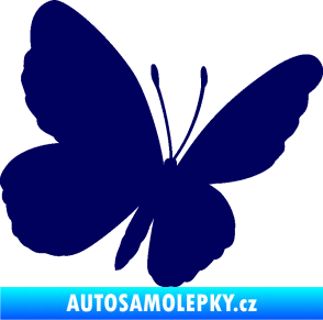 Samolepka Motýl 009 pravá tmavě modrá