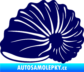 Samolepka Mušle 002 levá ulita tmavě modrá