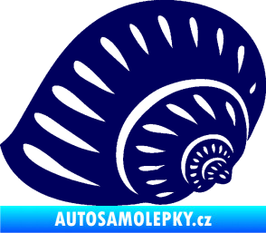 Samolepka Mušle 004 levá ulita tmavě modrá