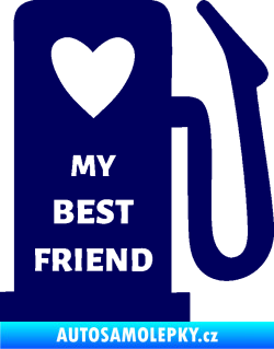 Samolepka My best friend benzínová pumpa tmavě modrá