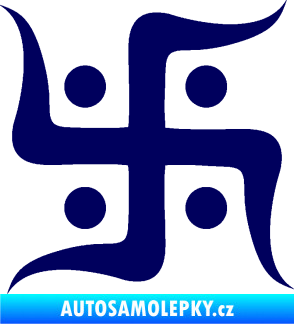Samolepka Náboženský symbol Džinismus Svastika  tmavě modrá